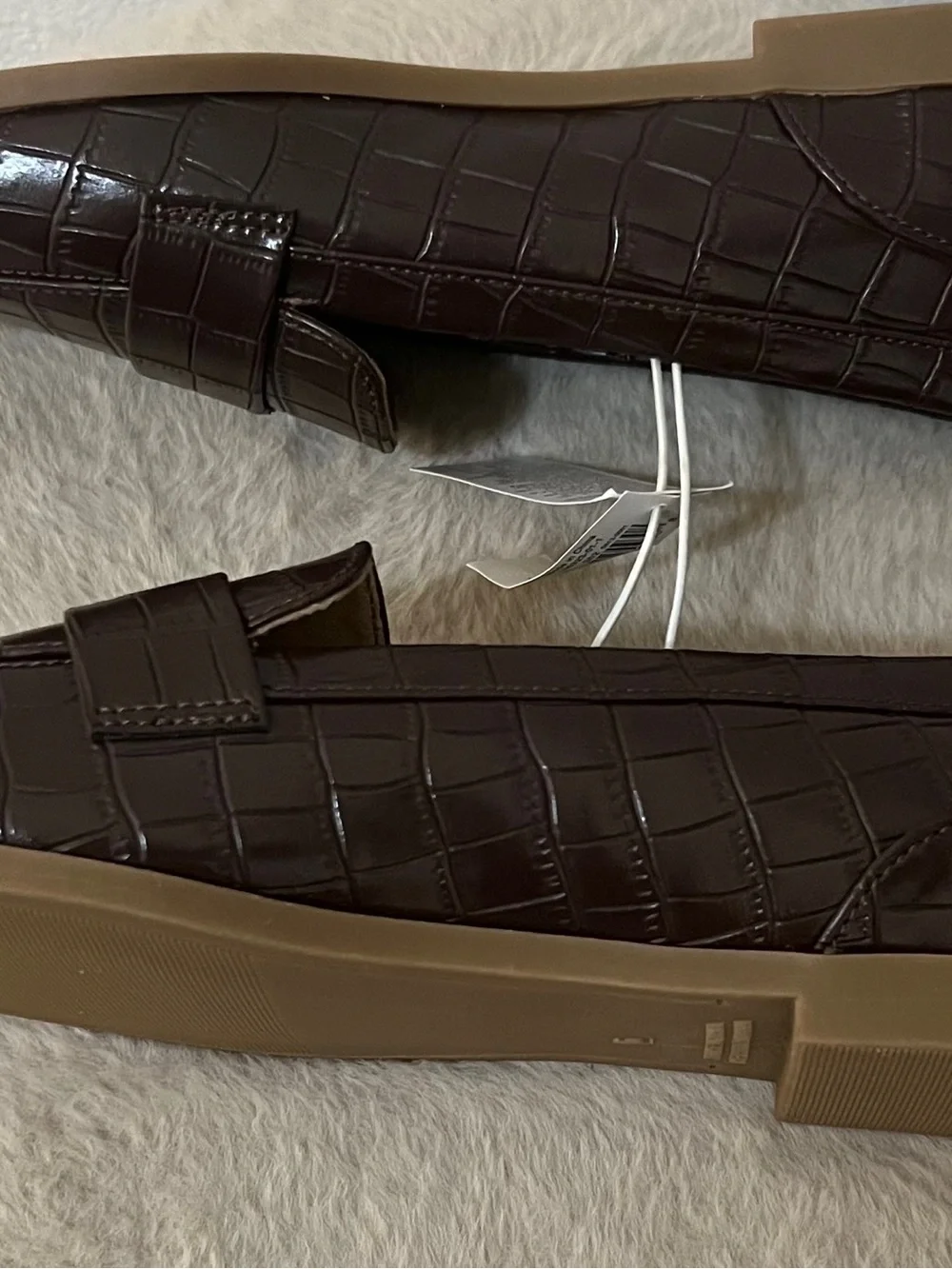 Old Navy Brown Croc-Embossed Slip-On Loafer